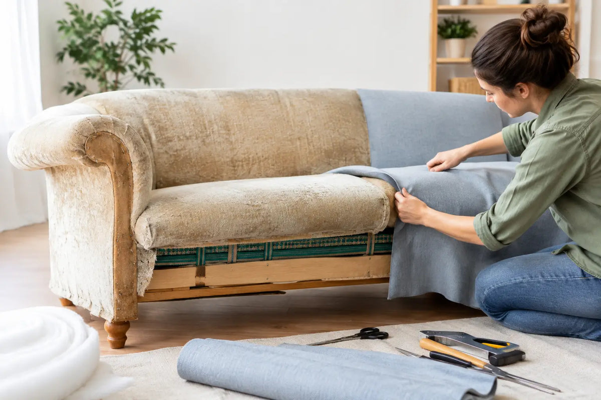 How to Reupholster an Old Sofa the Right Way
