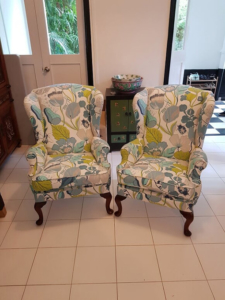 Floral Wing Chair