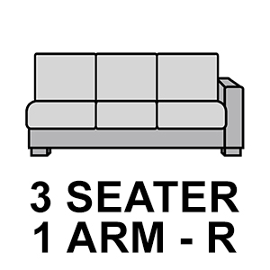 3 Seater – Single Arm – Right